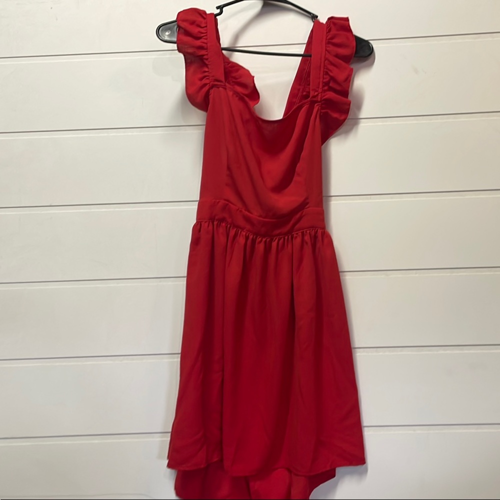 Charming Red picnic dress with bow back